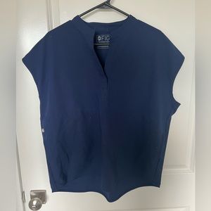 Figs - navy blue scrub top
